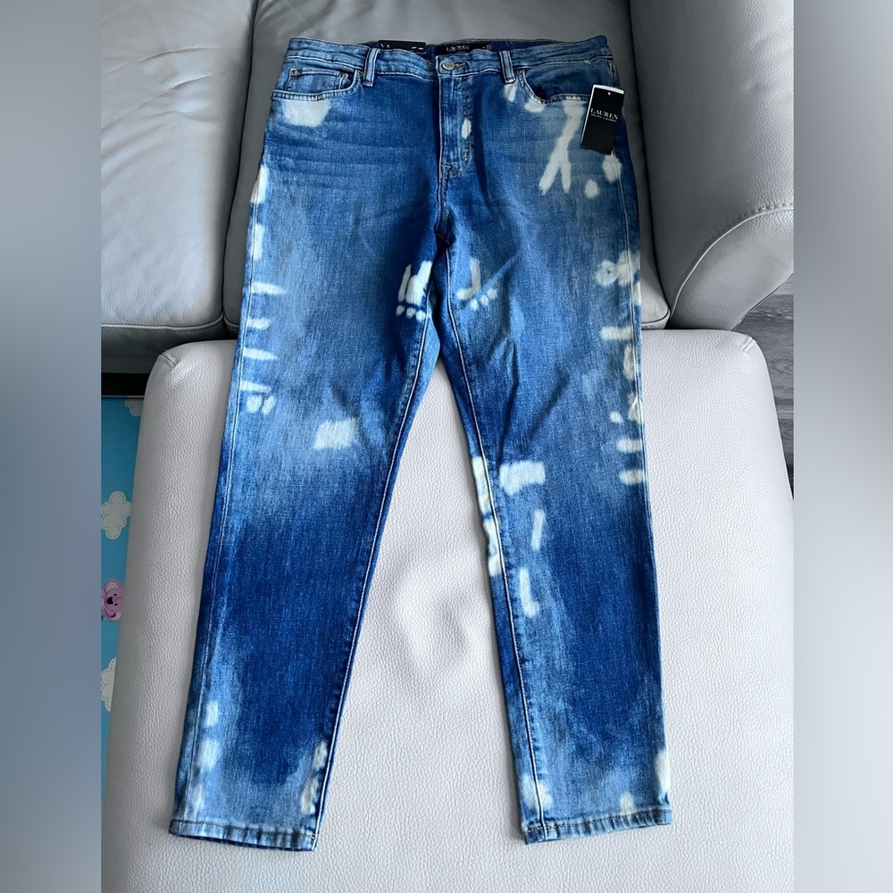 NWT - Polo Ralph Lauren Women’s Mid Rise Skinny Ankle Coast Wash Jeans - Size 14